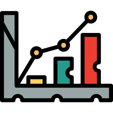grafik çizelgesi vektör simgesi