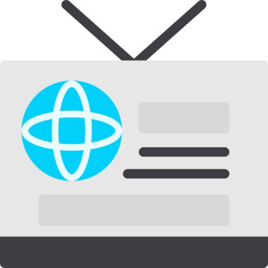 TV simgesi vektör illüstrasyonu