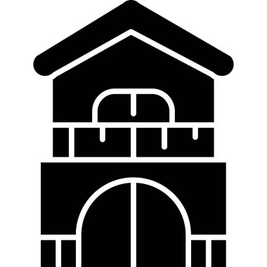 Bina. Web simgesi basit illüstrasyon