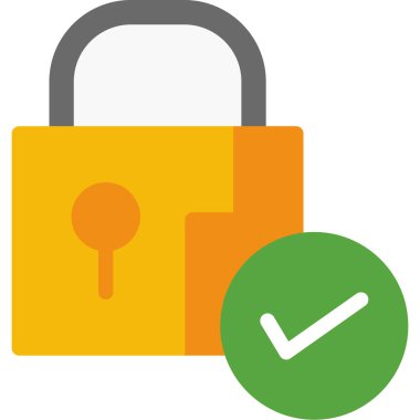 Düz simge, vektör resimlemesini kilitle