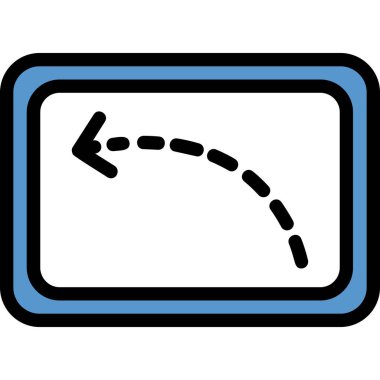 ok sol yön simgesi doldurulmuş - taslak biçimi