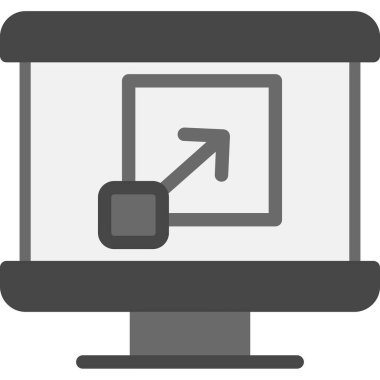 Bilgisayar. Web simgesi basit illüstrasyon