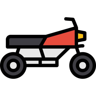 El arabası düz vektör simgesi