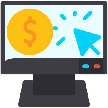 Para için. Web simgesi basit illüstrasyon