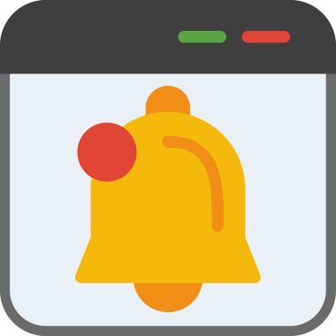 Zil. Web simgesi basit illüstrasyon