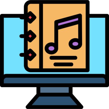 Doldurulmuş müzik simgesi - taslak biçimi