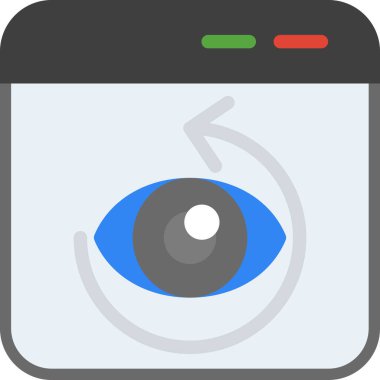 Göz. Web simgesi basit illüstrasyon