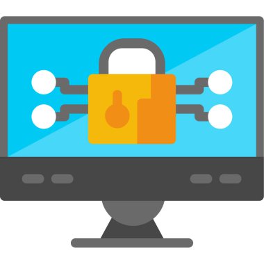 Güvenlik kilidi vektör illüstrasyonu