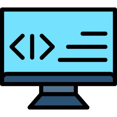 Web kodlama simgesi basit illüstrasyon