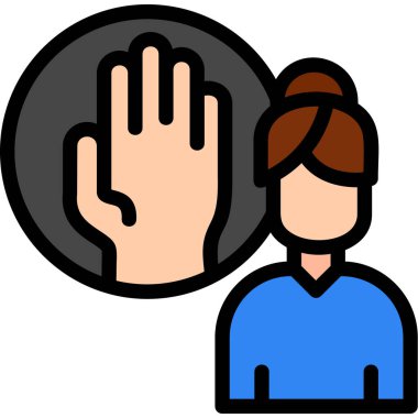 Bir kadın simgesinin vektör illüstrasyonu