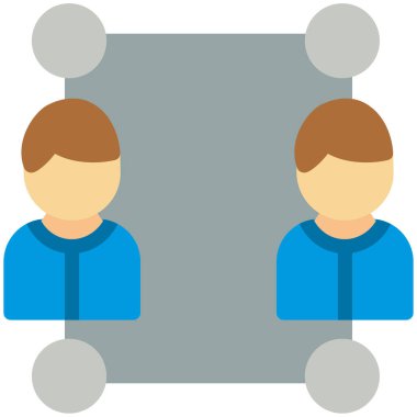 Bağlantı Düz Vektör Simgesi