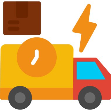 Teslimat. Web simgesi basit illüstrasyon