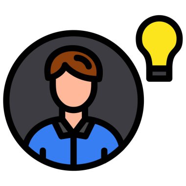 İş adamı. Basit illüstrasyon