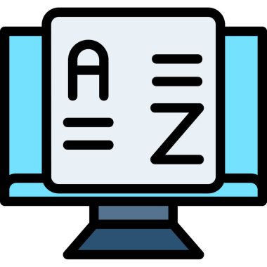 Bilgisayar. Web simgesi basit tasarım