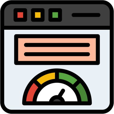 Gösterge paneli simgesi, vektör illüstrasyonu
