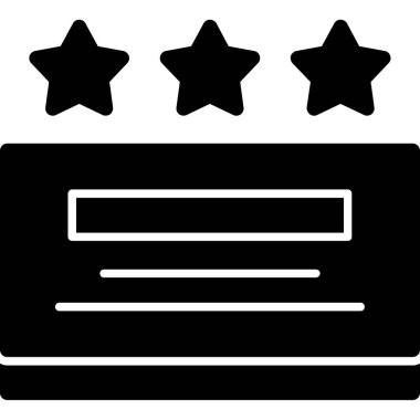 Yıldız düz vektör simge değerlendirme