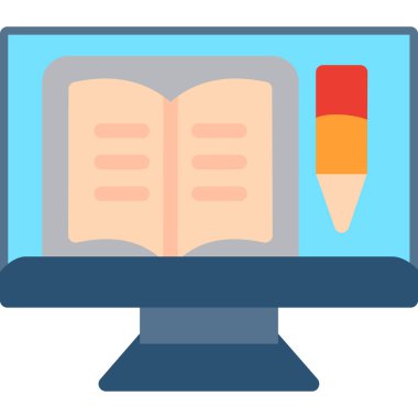 Düz stilde eğitim öğrenme çevrimiçi simgesi