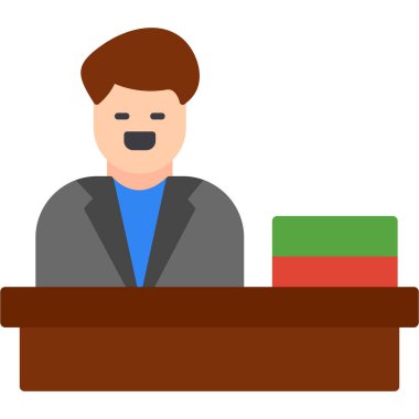 İşadamı Düz Vektör Simgesi