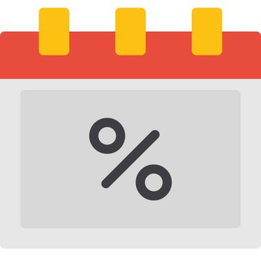 Düz stil indirimli etiket simgesi