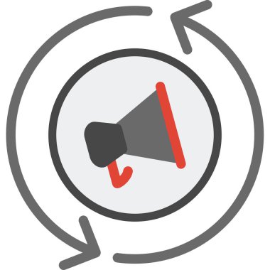 Megafon. Web simgesi basit illüstrasyon