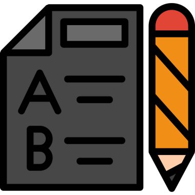 Sınav Satırı Doldurulmuş vektör simgesi