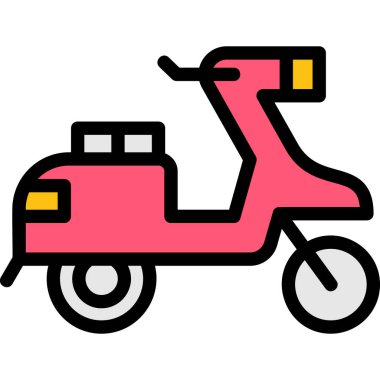 motosiklet simgesi, basit vektör illüstrasyonu