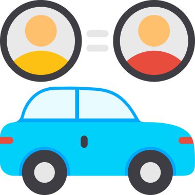 - Araba. Web simgesi basit illüstrasyon