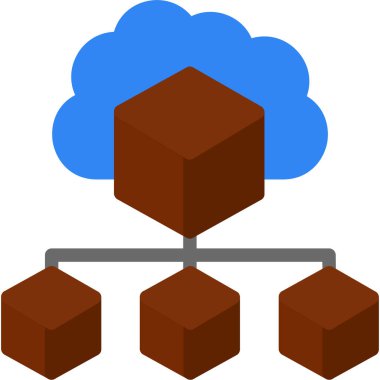 Bulut hesaplama ağı simgesi - taslak biçimi