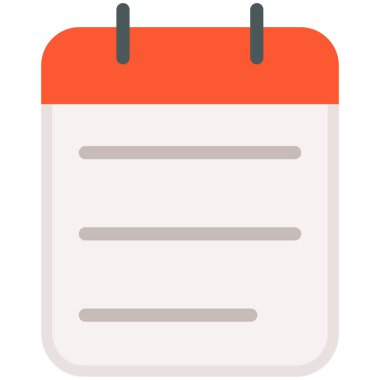 Takvim simgesi, vektör illüstrasyonu. Düz tasarım biçimi