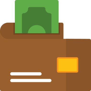 Cüzdan. Web simgesi basit illüstrasyon