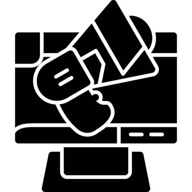 Video oyunu simgesi, basit vektör illüstrasyonu