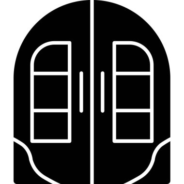 Otelde. Web simgesi basit illüstrasyon