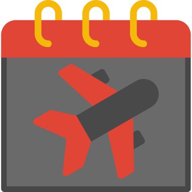 uçağın takvim günü simgesi