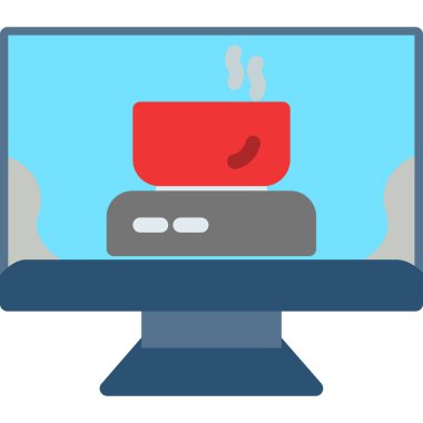 Modern bir bilgisayar simgesinin vektör çizimi