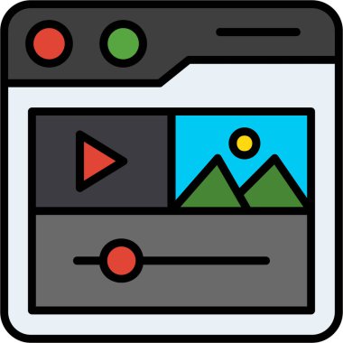 Web simgesi vektör illüstrasyonu