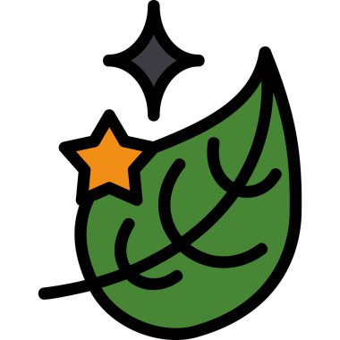 Yaprak. Web simgesi basit illüstrasyon