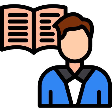 İş adamı. Web simgesi basit illüstrasyon