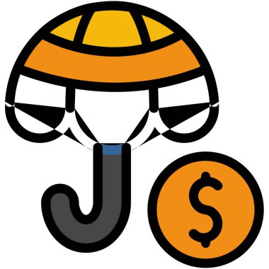 Para çantası simgesini, basit tarzı