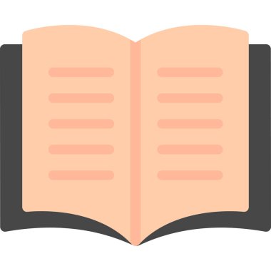 Kitap. Web simgesi basit illüstrasyon