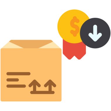 dağıtım vektörü düz renk simgesi