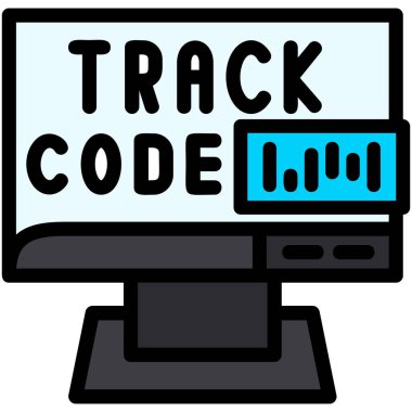 Dolu dizayndaki ekran simgesinde kod.