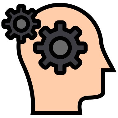 Beyin. Web simgesi basit tasarım