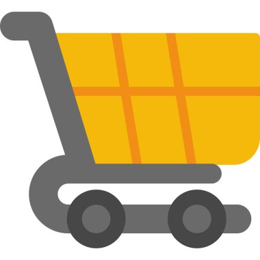 Alışveriş arabası ikon vektör illüstrasyonu