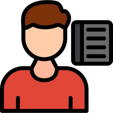 iş adamı simgesi, vektör illüstrasyonu