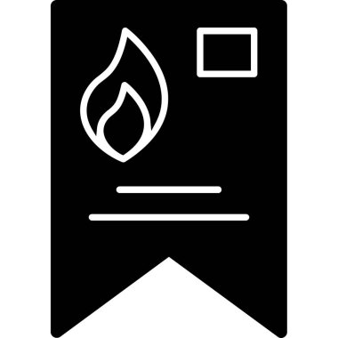 Ateş simgesi, vektör çizimi