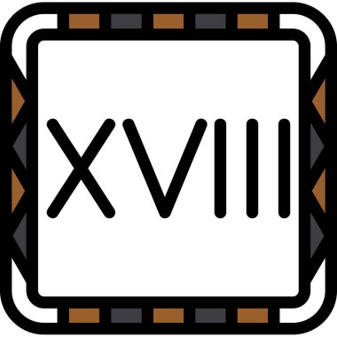 Amerikan futbol ikonu, basit vektör illüstrasyonu