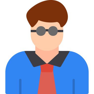 İş adamı avatar simgesi vektör illüstrasyonu