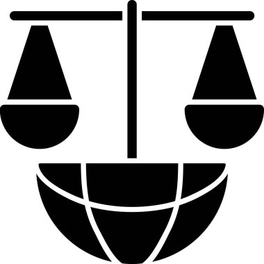 Adalet. Web simgesi basit tasarım