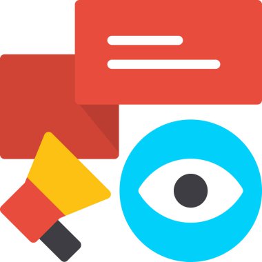 Reklam pazarlama tanıtım simgesi düz stil