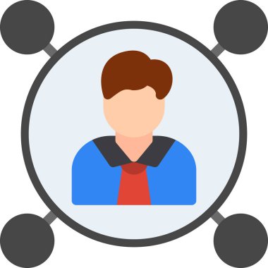 İş adamı simgesi vektör illüstrasyonu